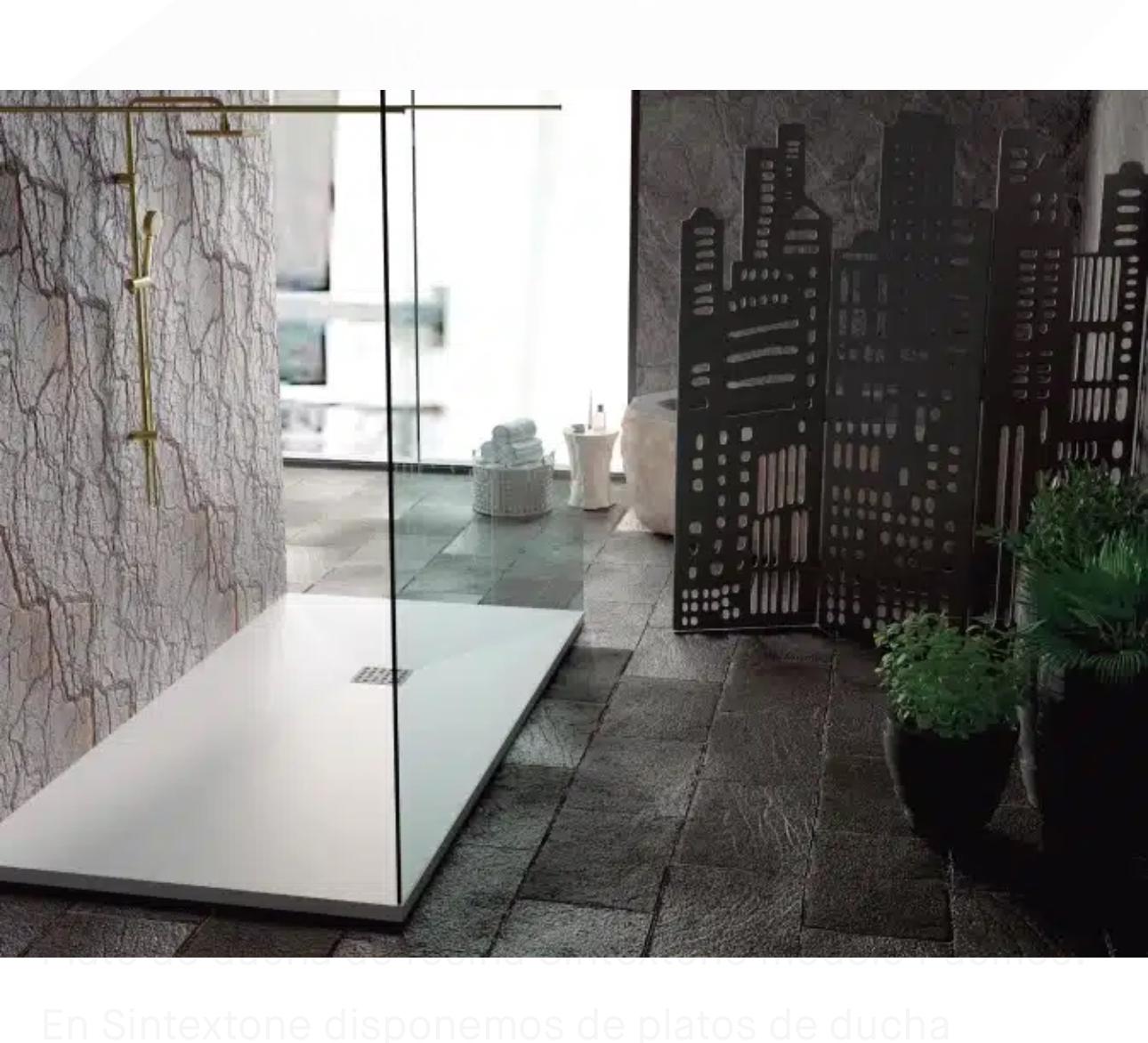 Resin Doucheplaat met RVS Afvoer – Model Caribe